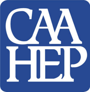 CAAHEP Logo (the letters CAAHEP in white on a dark blue background).