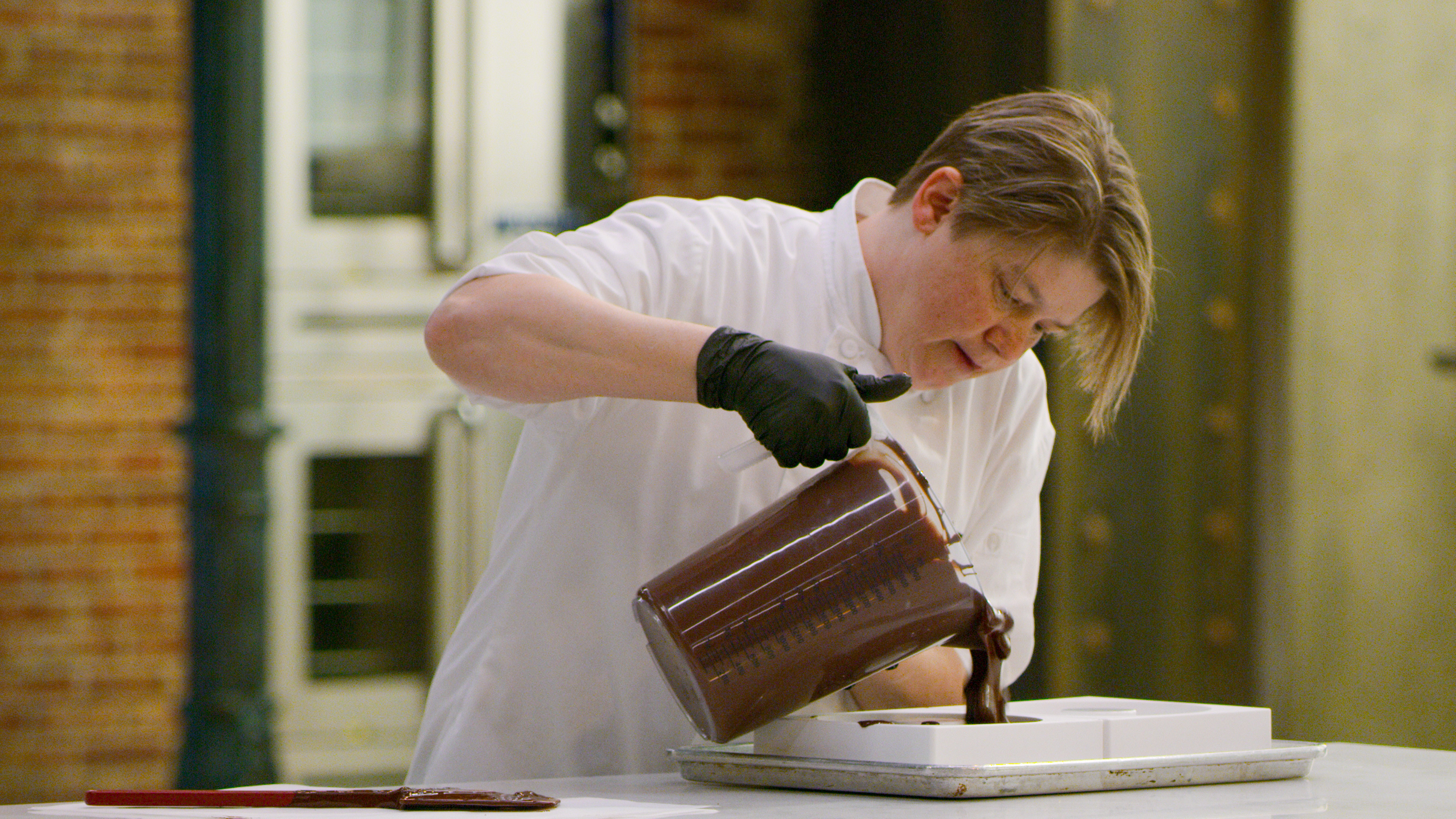 Chef Amanda Miller competing on the Netflix series ‘School of Chocolate’