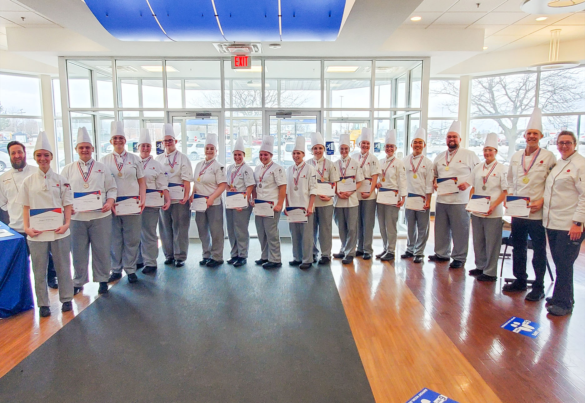 CIM faculty and students with their medals at the 2023 Dorsey College ACF Sanctioned Competition.