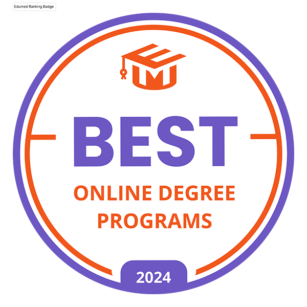 Edu Med Rankings Badge - Best Online Degree Programs 2024