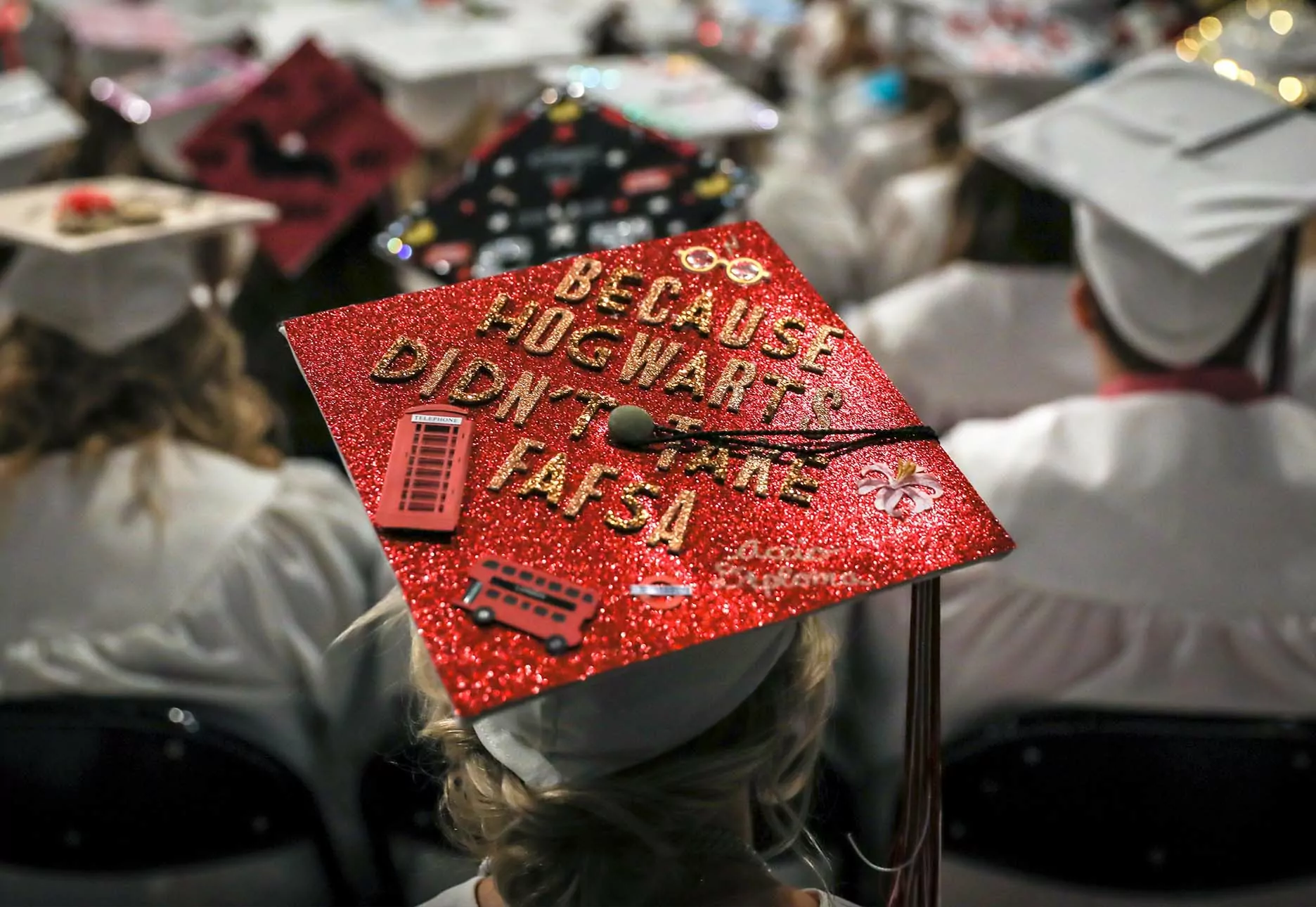 Baker College students at graduation.