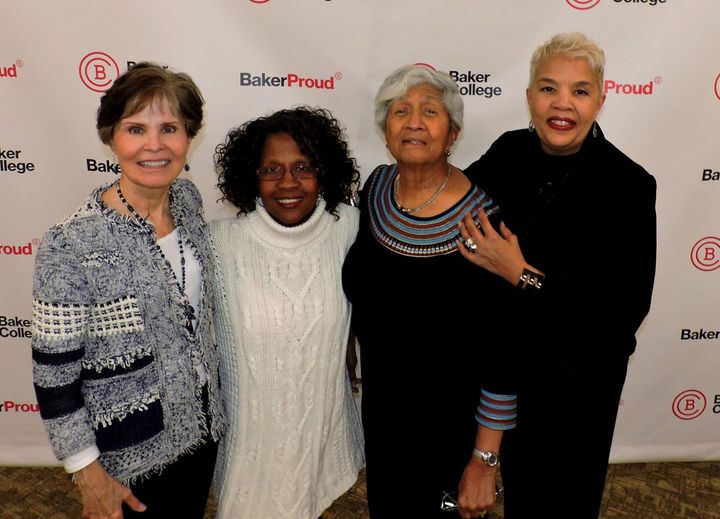 Author Linda Hass (far left) with Jackson community members whose ancestors’ stories are featured in her book, Hidden in Plain Sight: The Underground Railroad in Jackson County.