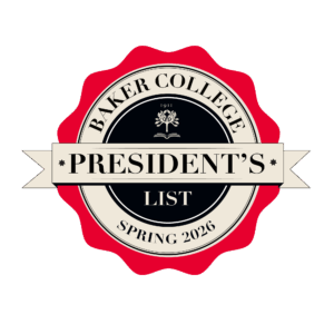 Baker College President's List Spring 2026 Badge