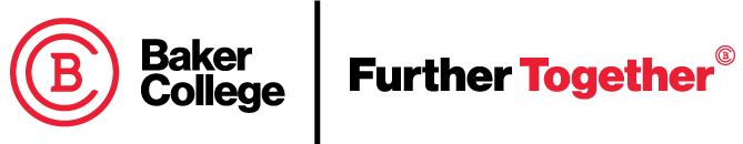 Baker College Logo and Further Together Wordmark