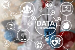 Big data integration medicine concept. 