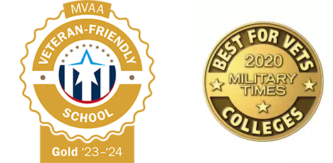 Military Gold MVAA Veteran-Friendly School 2023-2024 Logo