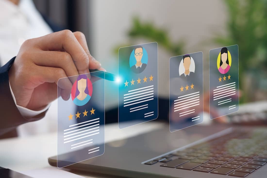 HR (human resources) technology concept.
